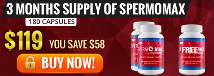 1 Month Supply Of Spermomax In Australia - 180 Capsules 119$ You Save 58$